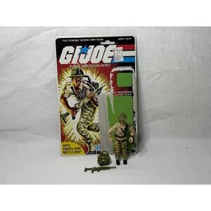 Recondo 100% Complete W/ Cardback 32 V1 GI Joe 1984 Action Figure Vintage Hasbro